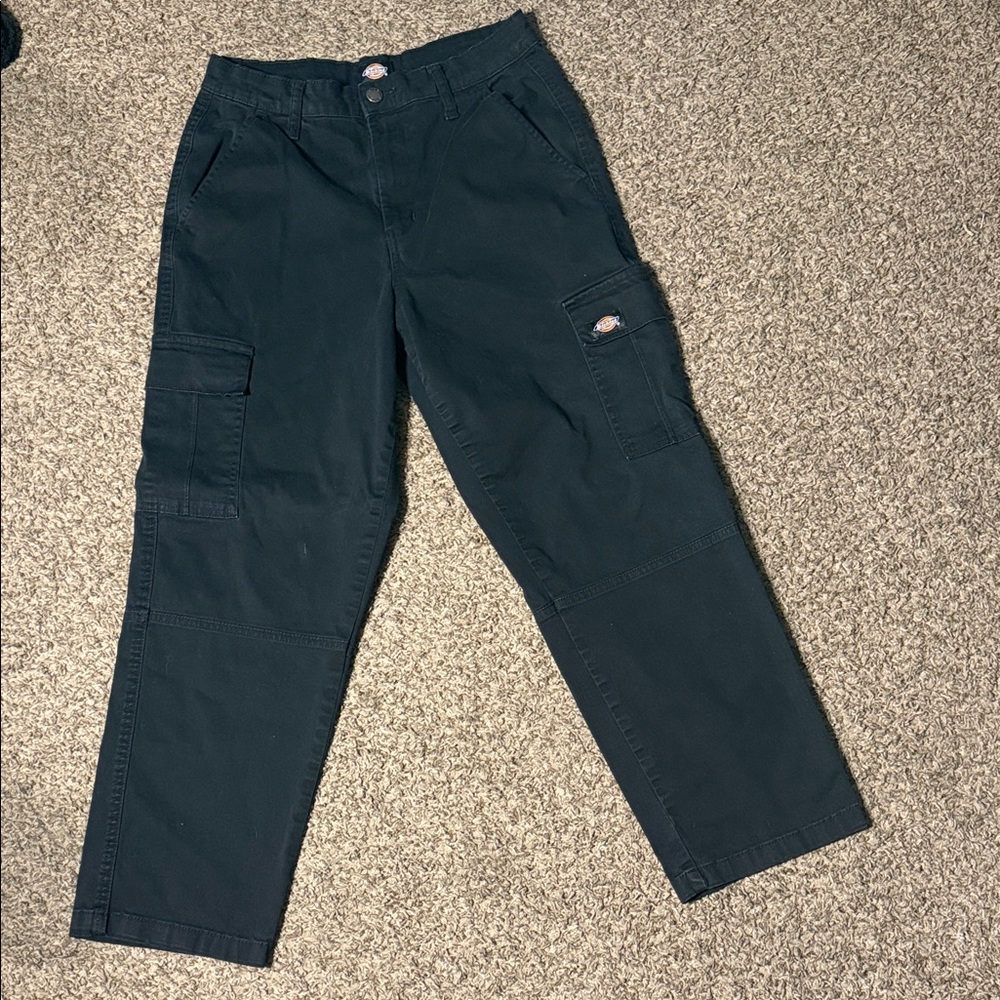 Dickies Black Cargo Work Pants – Size 27R – Utility Pockets